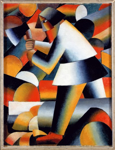 The Woodcutter (recto) by Kazimir Severinovich Malevich